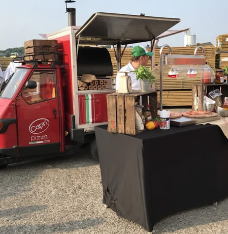 Mobiele pizzabakker op locatie